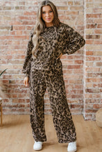 Quincy Leopard Raw Seam Pant Set