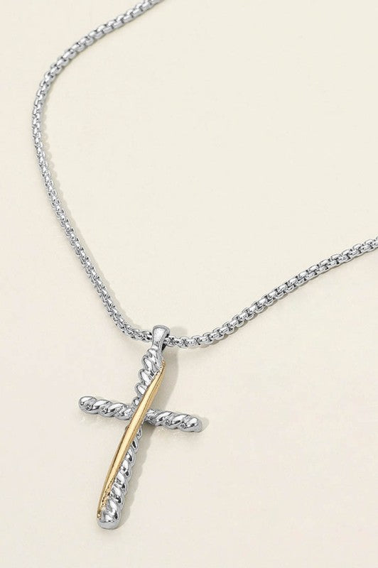 Raisa Twisted Cross Necklace