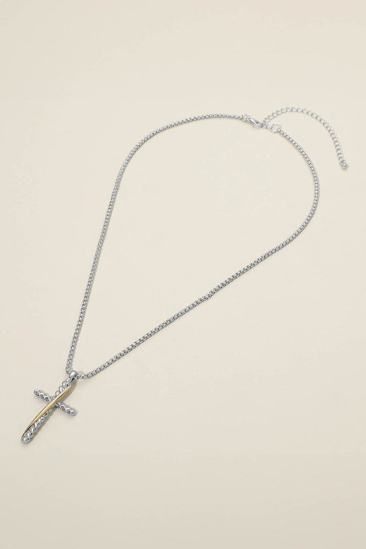 Raisa Twisted Cross Necklace