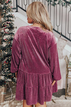 Roamy Velvet Tiered Dress Curvy