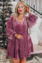 Roamy Velvet Tiered Dress Curvy