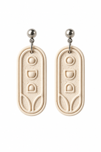 Rosy Retro Dangle Earrings
