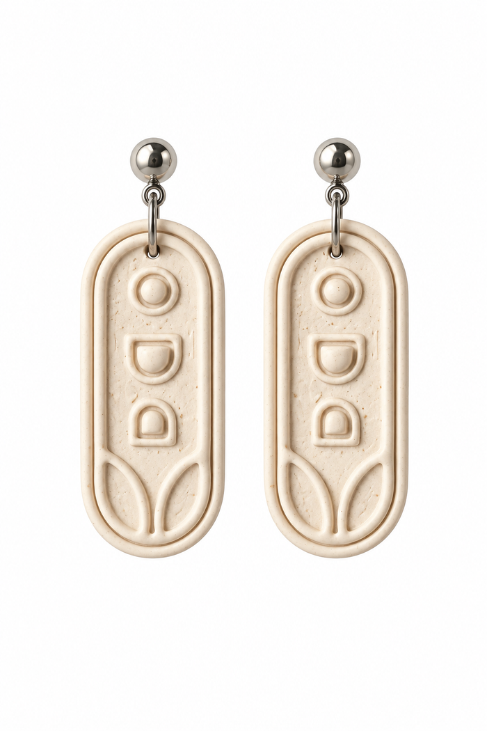 Rosy Retro Dangle Earrings