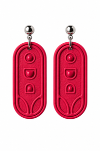 Rosy Retro Dangle Earrings