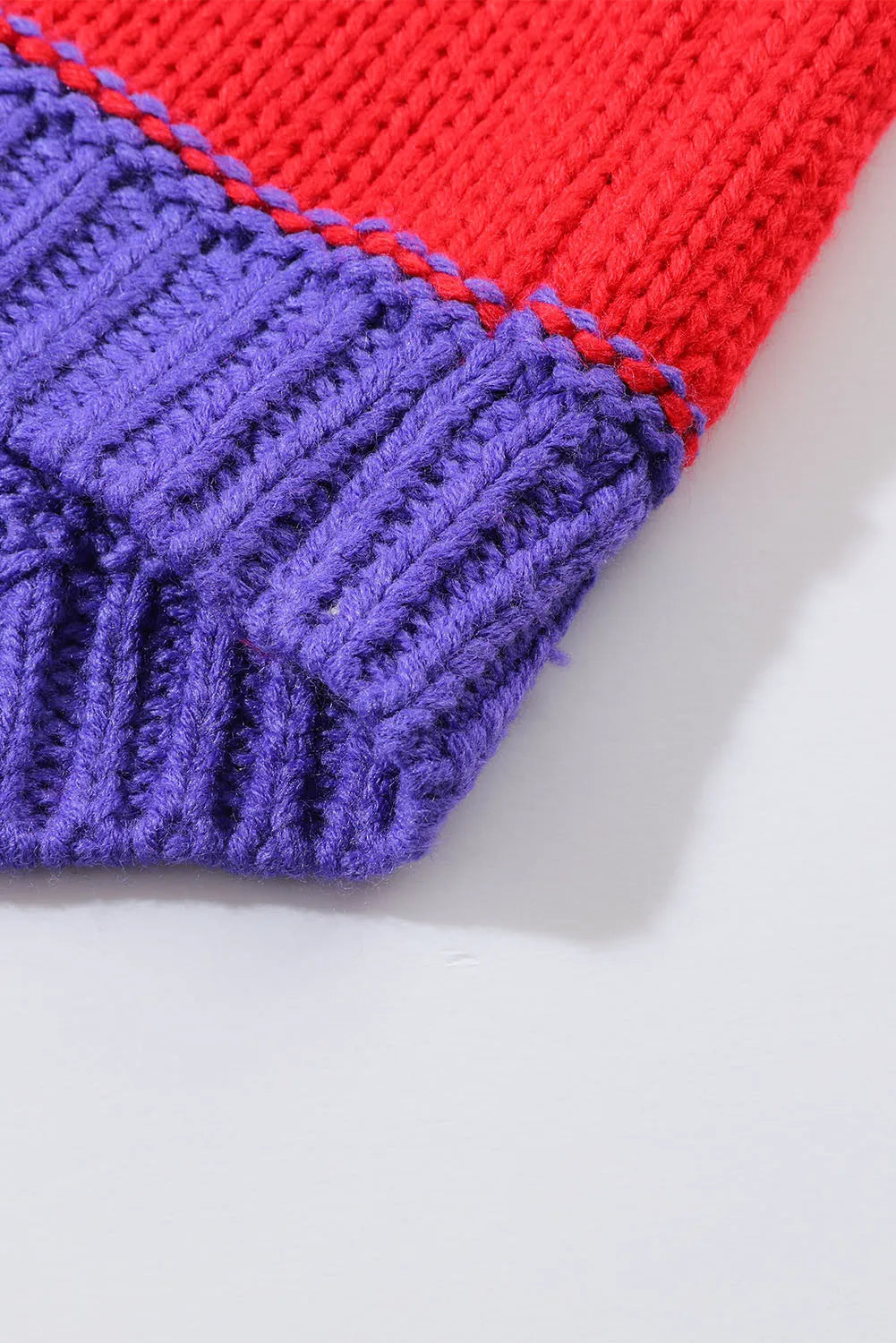 Ryla Striped Knit Pompom Sweater Curvy