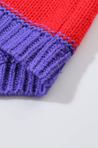 Ryla Striped Knit Pompom Sweater Curvy