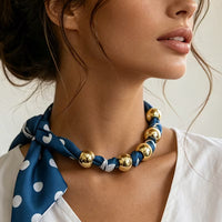 Simply Spotted Scarf Necklace