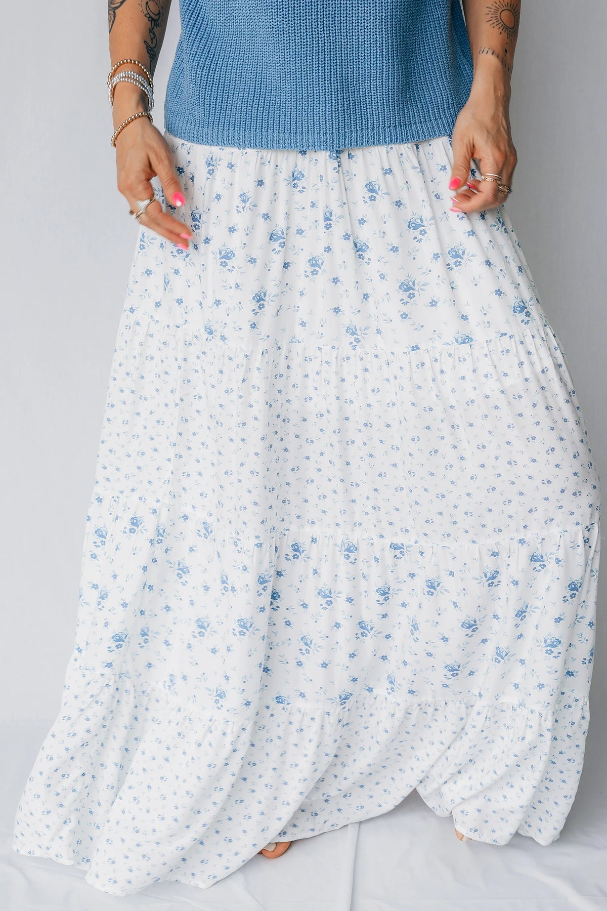 Serenity Tiny Floral Skirt