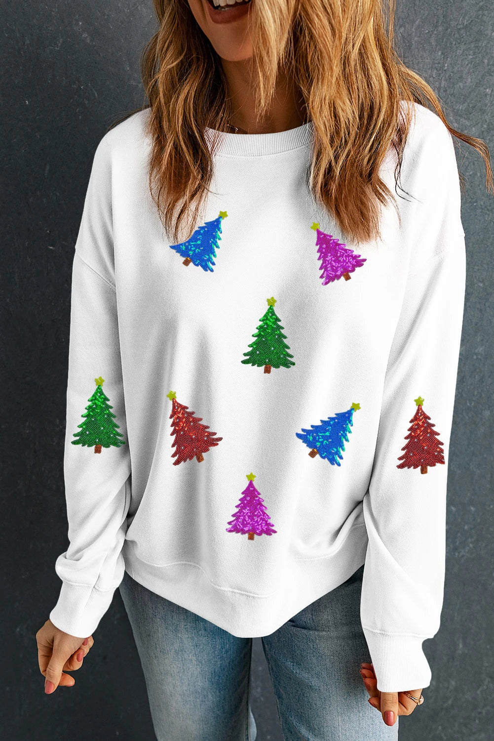 Sequin Christmas Tree Sweatshirt