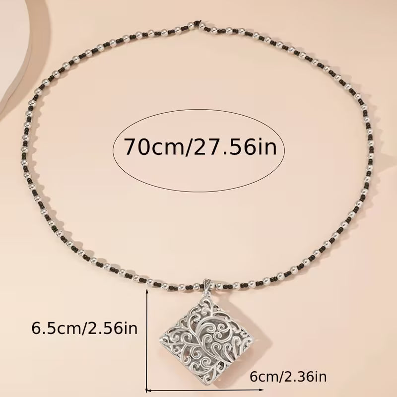 Silver Scroll Pendant Necklace
