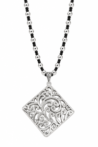 Silver Scroll Pendant Necklace