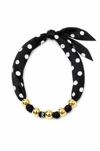 Simply Spotted Scarf Necklace