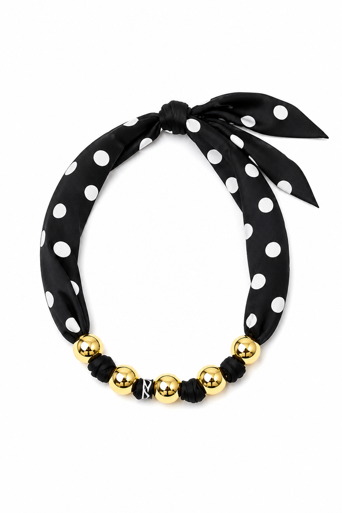 Simply Spotted Scarf Necklace