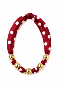 Simply Spotted Scarf Necklace