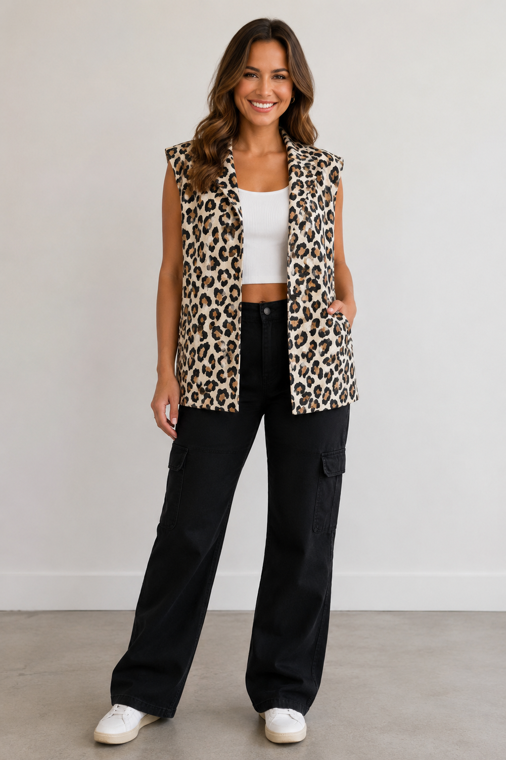 Sonnet Brown Leopard Vest