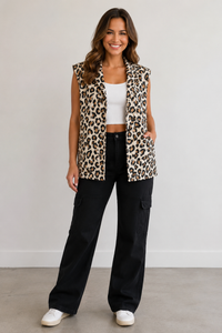 Sonnet Brown Leopard Vest