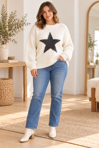 Star Tweed Sweater