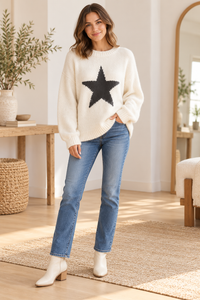 Star Tweed Sweater