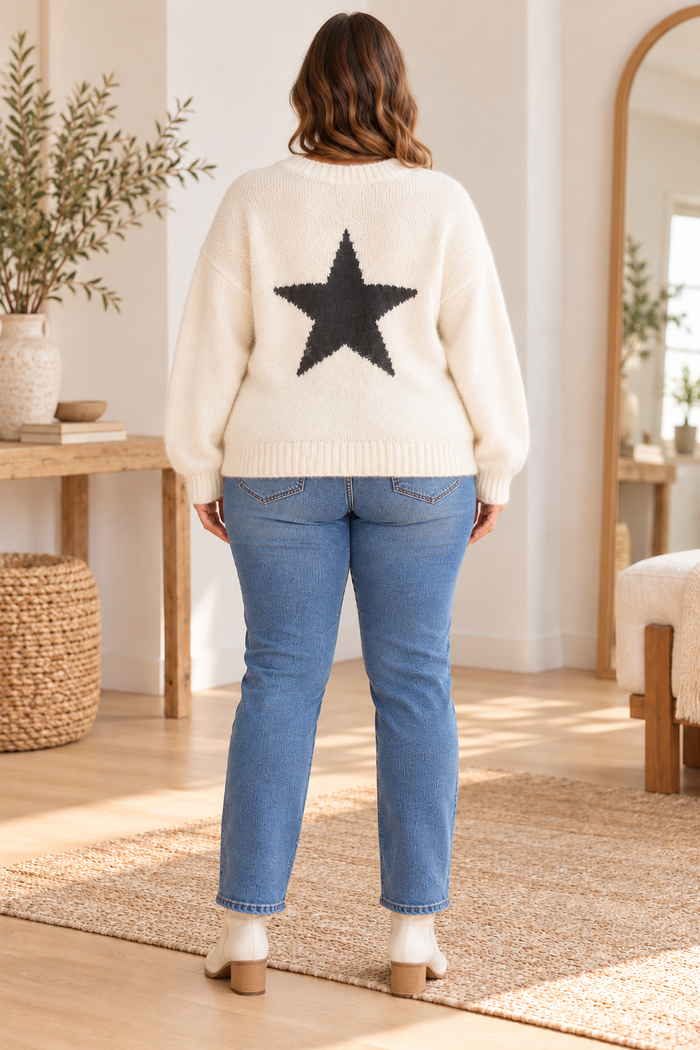 Star Tweed Sweater