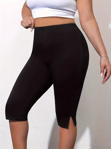 Start Your Day Side Split Shorts in Curvy