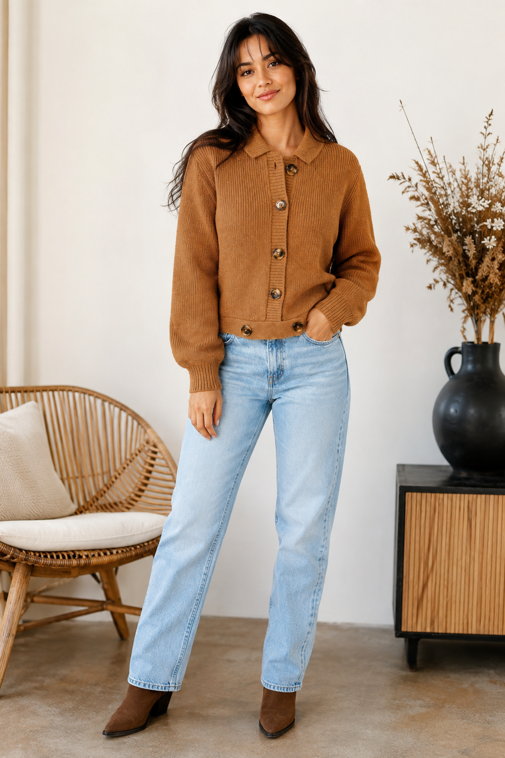 Stella Button Front Sweater