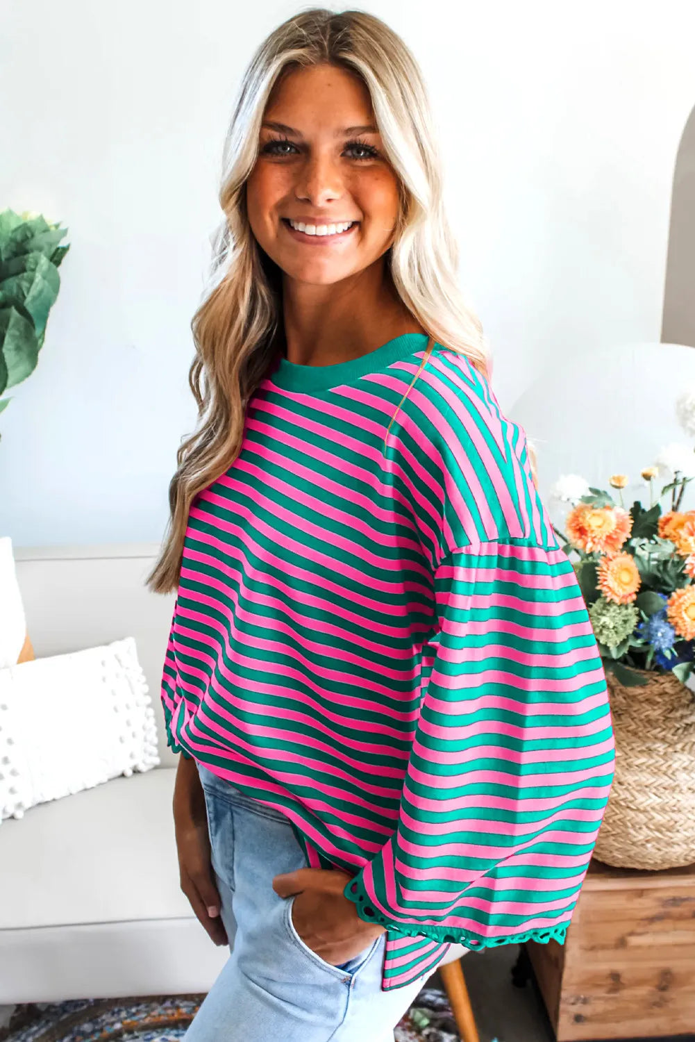 Story Lace Trim Top