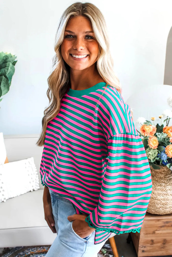 Story Lace Trim Top