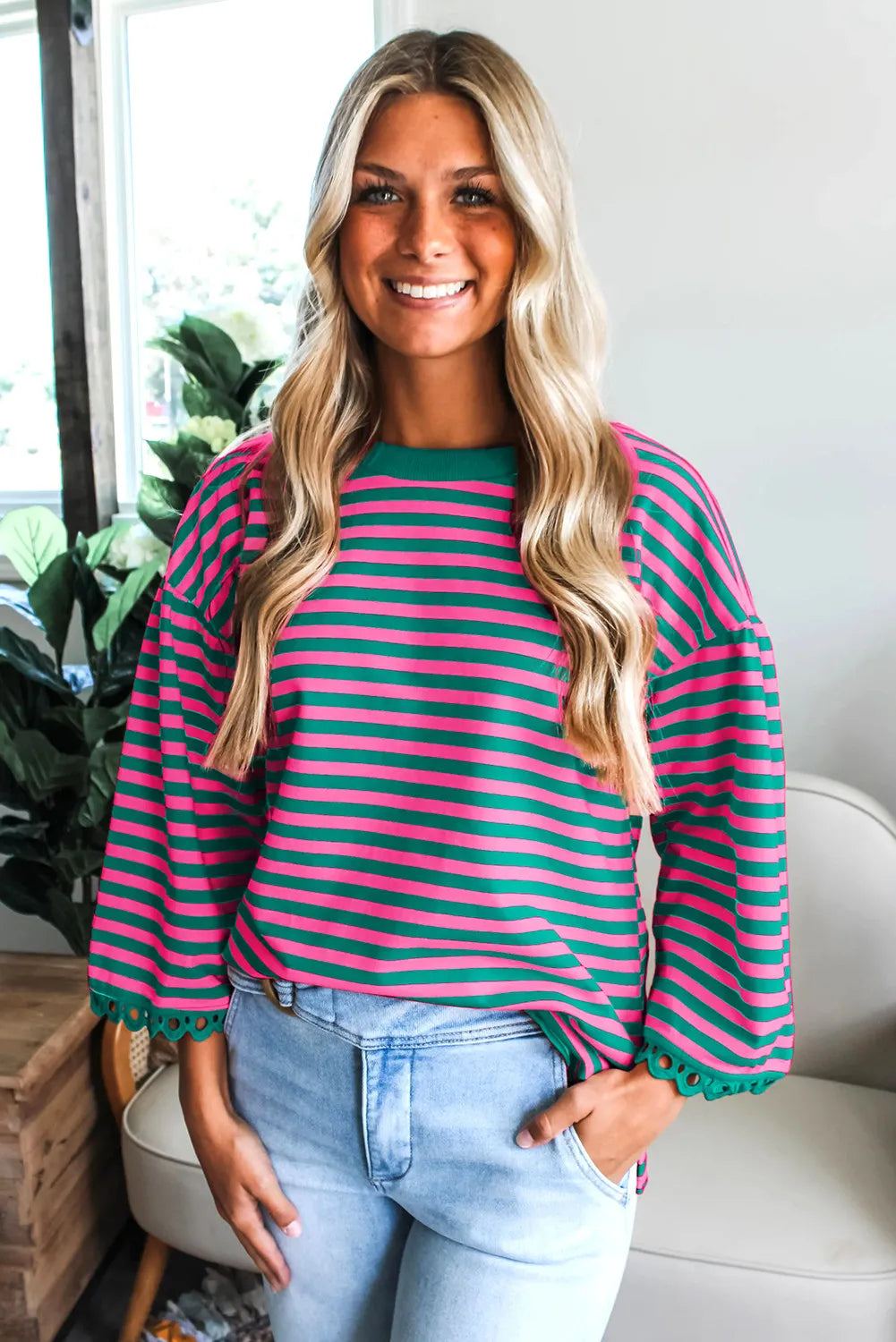 Story Lace Trim Top