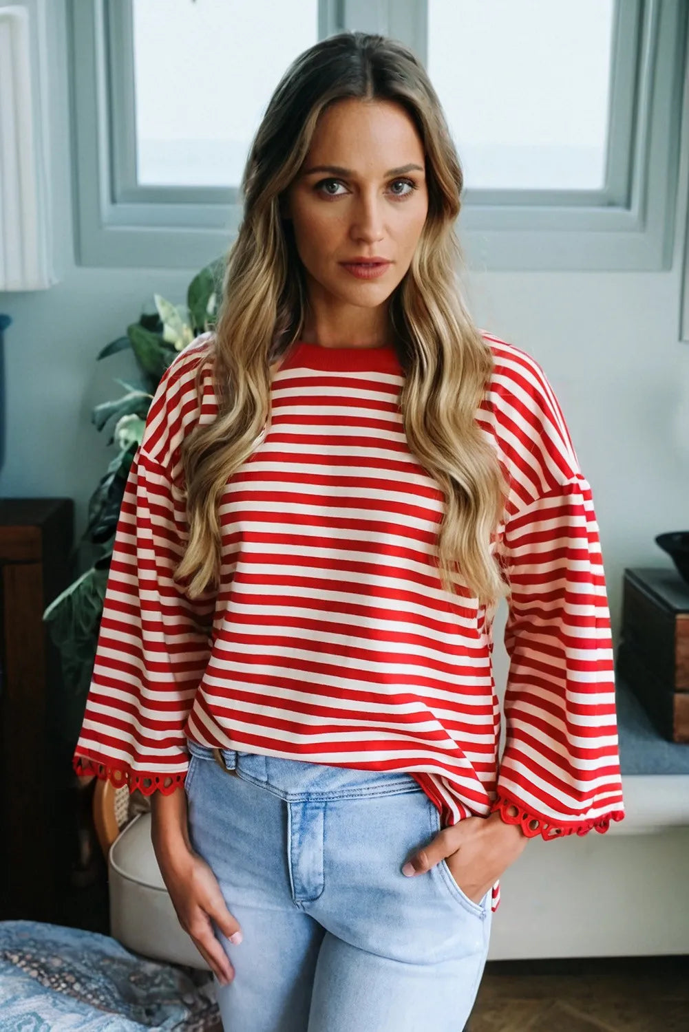 Story Lace Trim Top