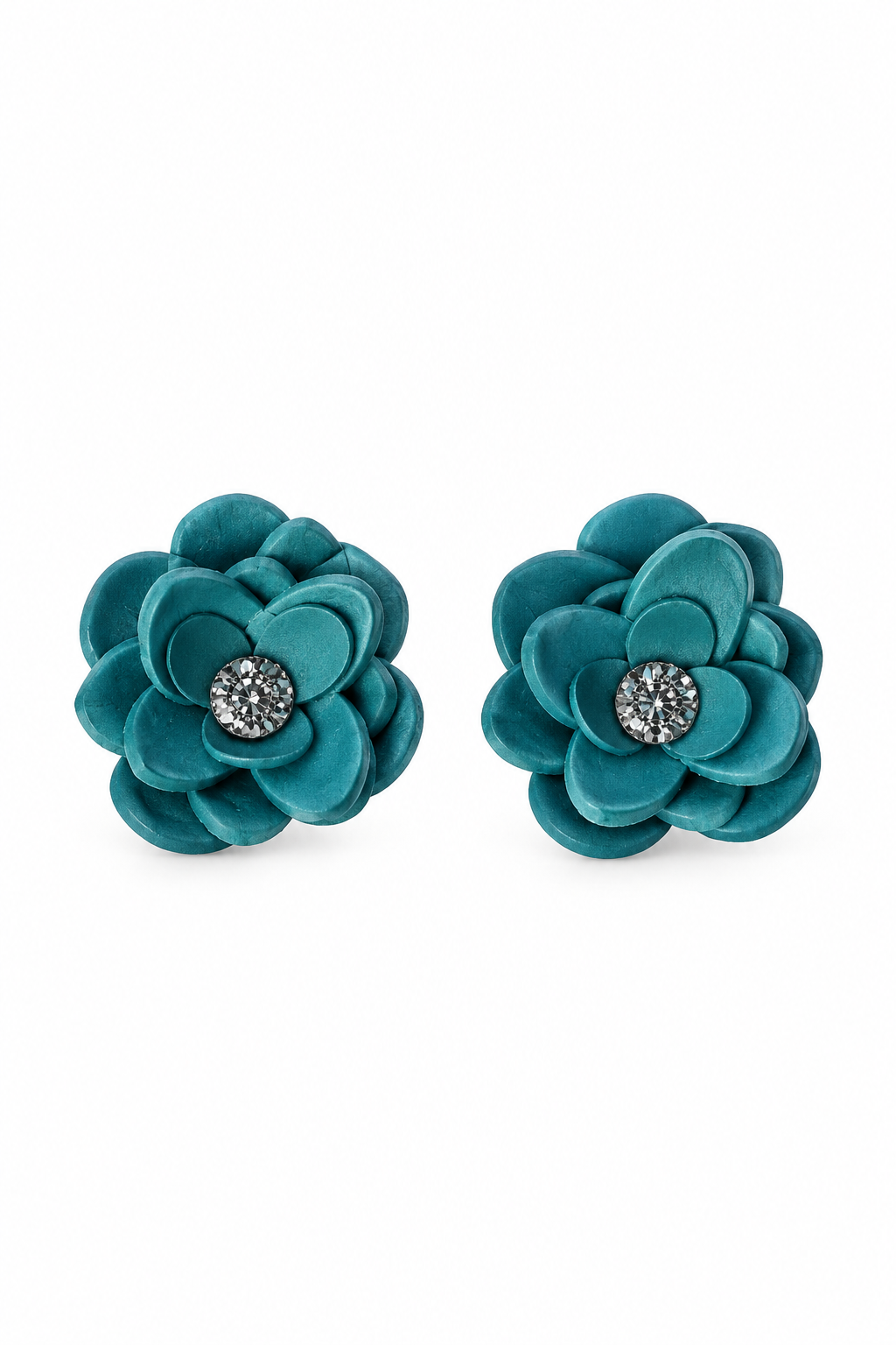 Teal Bloom Earrings