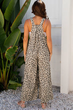 Teddie Leopard Bib Wide Leg Jumpsuit