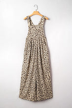 Teddie Leopard Bib Wide Leg Jumpsuit