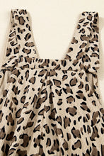 Teddie Leopard Bib Wide Leg Jumpsuit