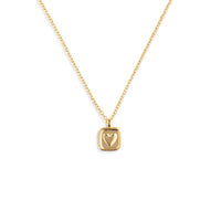 Thank You Floral Card and Gold Heart Necklace