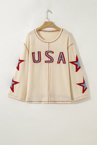 Theodora USA Star Patchwork Top