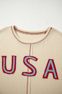Theodora USA Star Patchwork Top