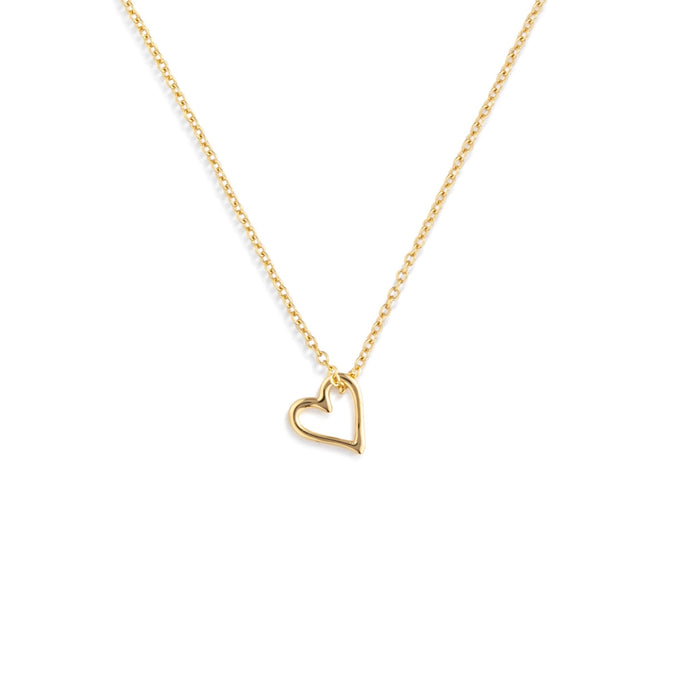 Thinking Of You Floral Card and Gold Heart Necklace