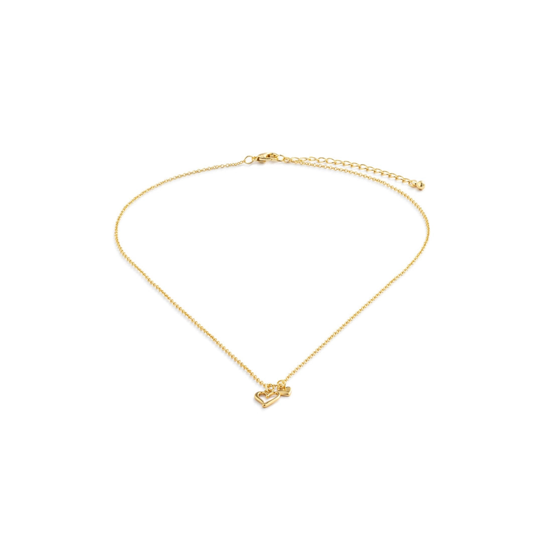 True Friend Floral Card and Gold Hear Necklace