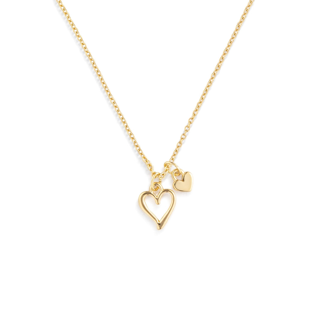 True Friend Floral Card and Gold Hear Necklace