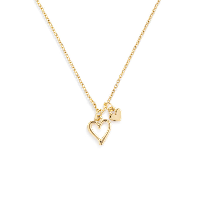 True Friend Floral Card and Gold Hear Necklace