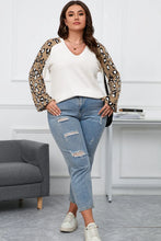 Valley Waffle Knit Leopard Top Curvy