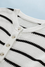 Vera White Stripe Sweater Tee