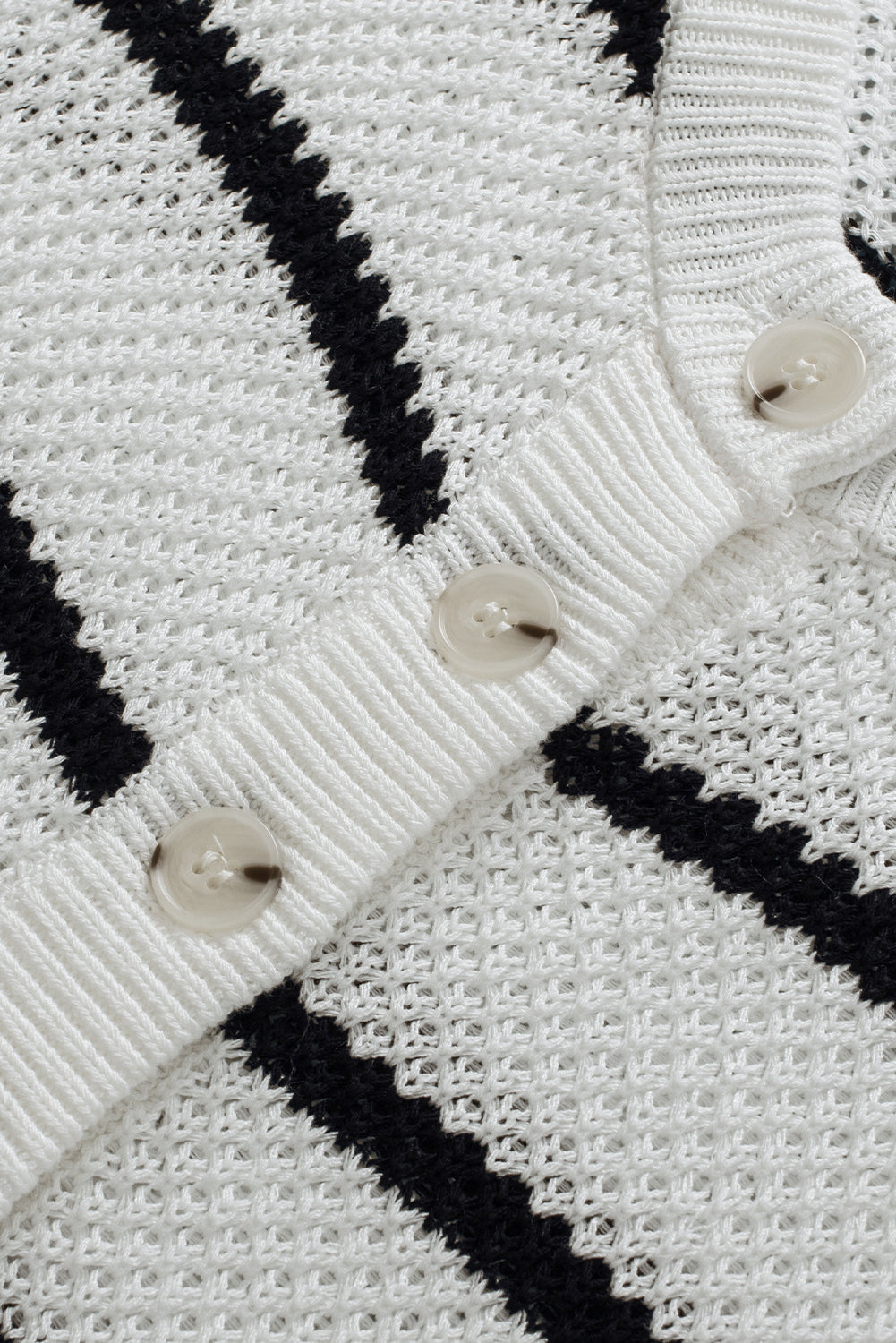 Vera White Stripe Sweater Tee