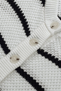 Vera White Stripe Sweater Tee