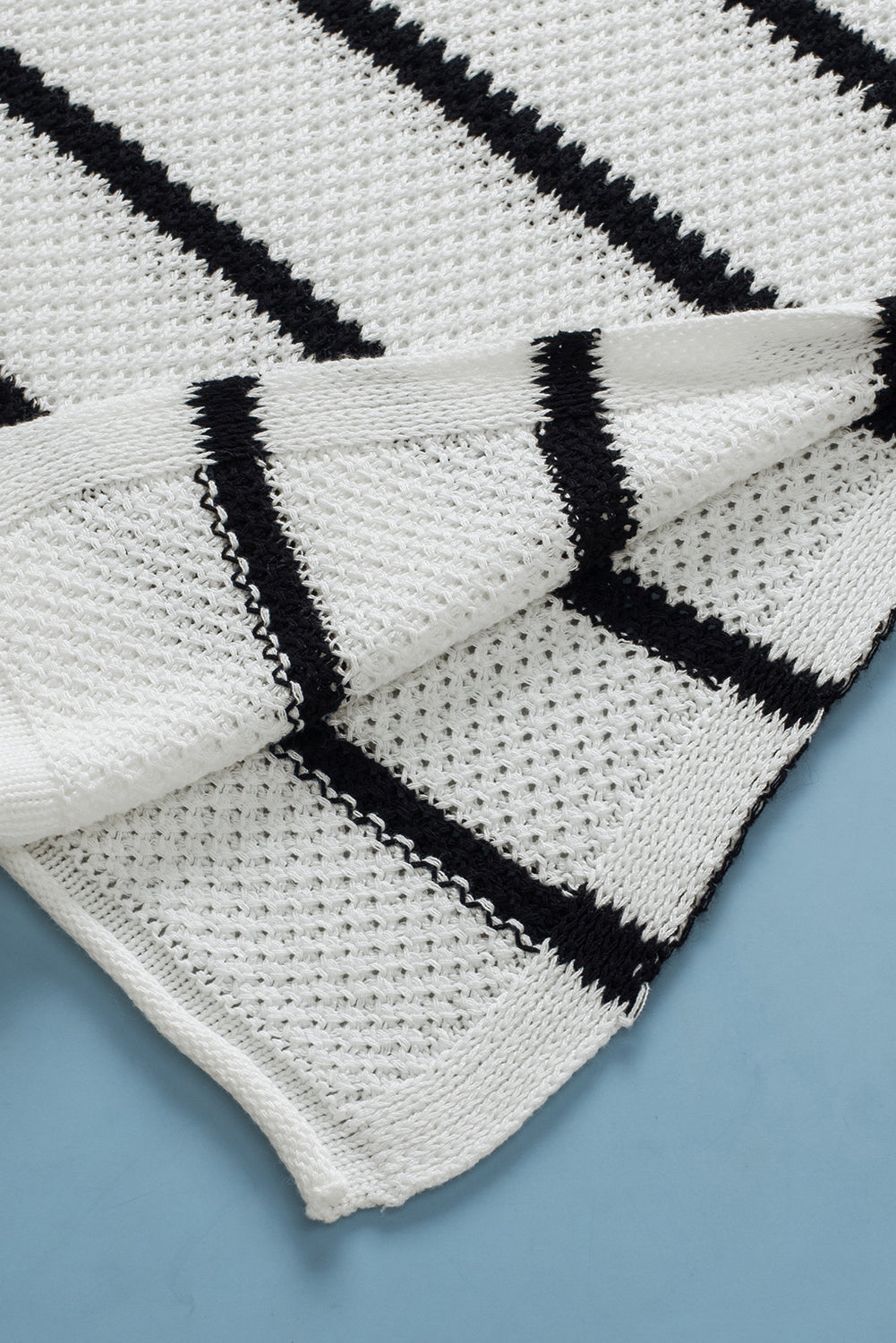 Vera White Stripe Sweater Tee