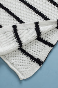 Vera White Stripe Sweater Tee