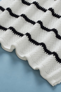 Vera White Stripe Sweater Tee