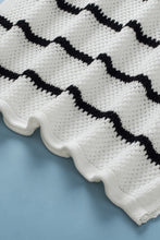 Vera White Stripe Sweater Tee