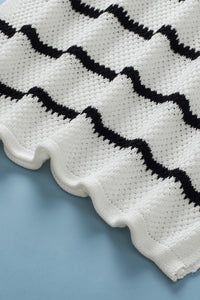 Vera White Stripe Sweater Tee