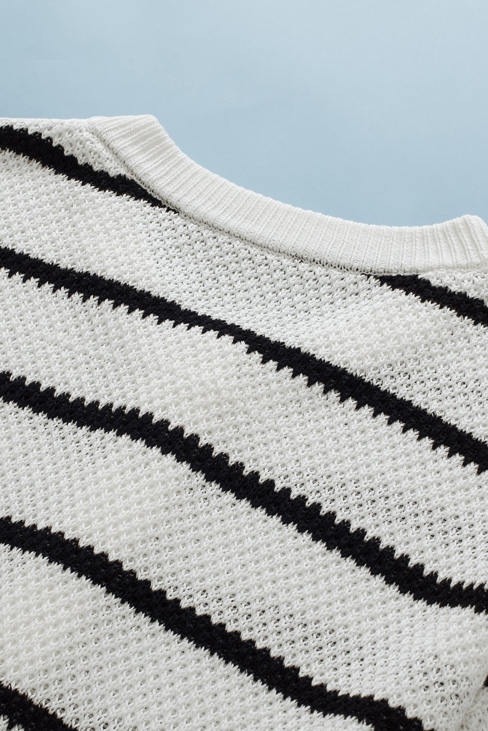 Vera White Stripe Sweater Tee